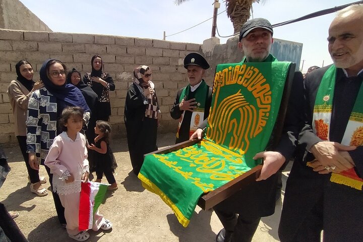 ورود کاروان «زیر سایه خورشید» حامل پرچم مبارک رضوی به شهرستان زهک